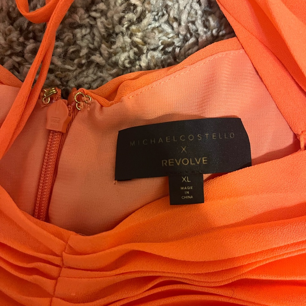 Michael Costello Bold Orange Dress - image 2